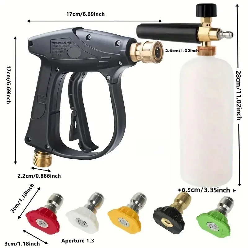 Pressure Washer Foam Gun - Pistol Air Bertekanan Tinggi 3000PSI M22-14